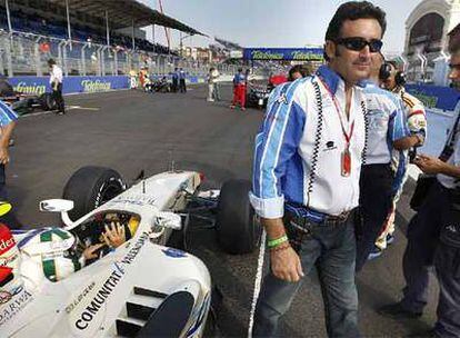 Alejandro Agag, yerno de Aznar, en una visita al Gran Premio de Europa de Fórmula 1 disputado en Valencia en agosto de 2008.