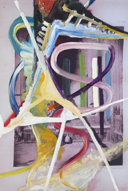 <i>Untitled</i><b>, obra de Julian Schnabel presente en la exposición de la galería Soledad Lorenzo.</b>