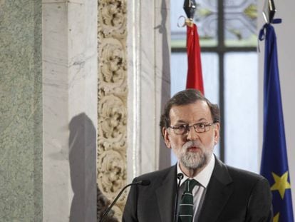 Mariano Rajoy, durant la seva intervenció al fòrum ABC.