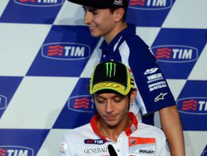 Lorenzo y Rossi, en Mugello.