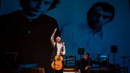 Pepe Habichuela, al inicio del homenaje ayer en Granada.