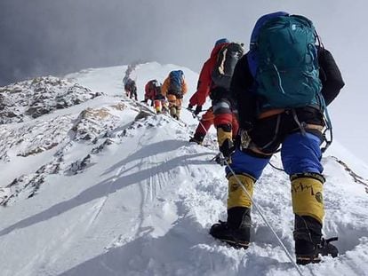 Ascensión a la cima del Everest, en 2018. 