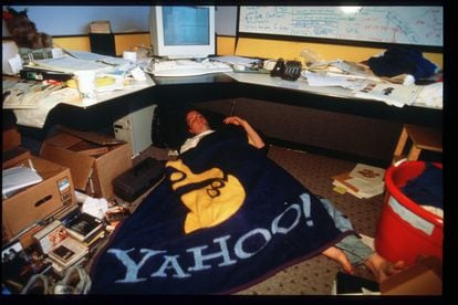 Un empleado de Yahoo! el 15 de marzo de 1997 en San Francisco