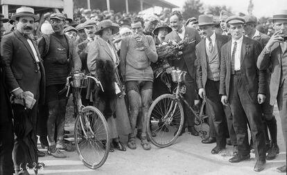 El belga Firmin Lambot, ganador en 1920 de la etapa más larga (482 kilómetros).