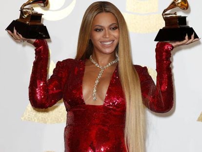 Beyonc&eacute; en la entrega de los premios Grammy en febrero de este a&ntilde;o