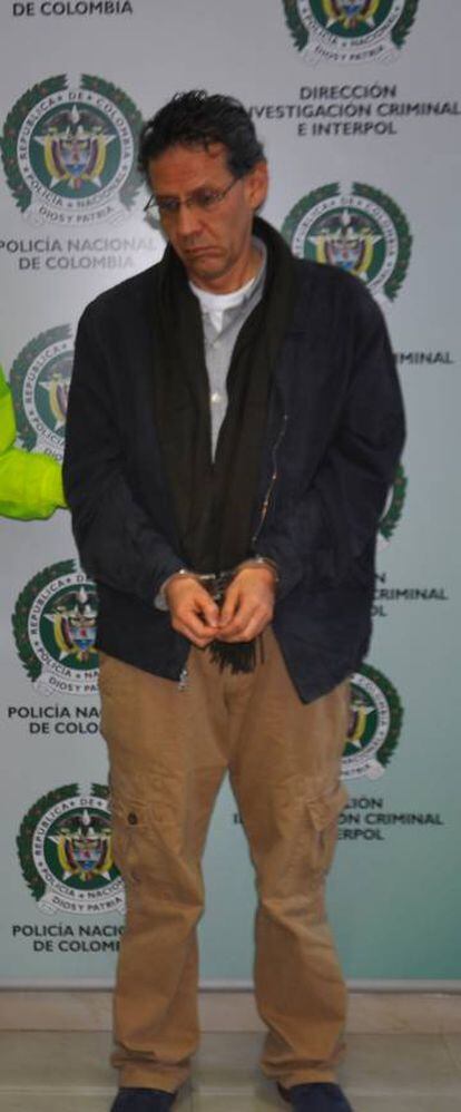 Alberto Beltrán, tras ser detenido en Colombia.