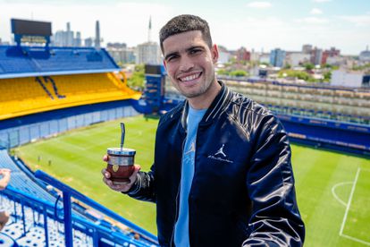 Carlos Alcaraz, en el estadio de La Bombonera. / BOCA JÚNIORS