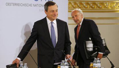 El presidente del BCE, Mario Draghi, este jueves en Viena (Austria).