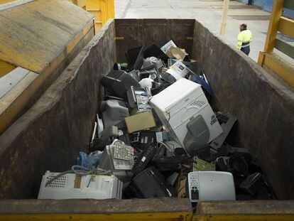 Planta de reciclaje de electrodomésticos en Sevilla.