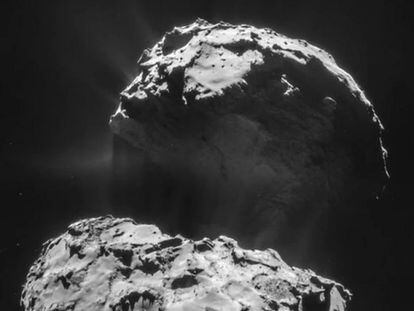 El cometa 67P/Churyumov-Guerasimenko captado por la 'Rosetta'.