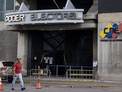 El Consejo Nacional Electoral, en Caracas, (Venezuela).