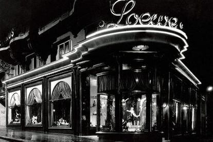 Escaparate de la tienda de la Gran Vía en los años cincuenta.