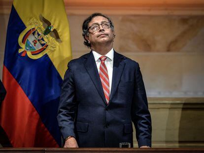 Gustavo Petro, en la apertura del periodo de sesiones del Congreso de Colombia, el pasado 20 de julio.