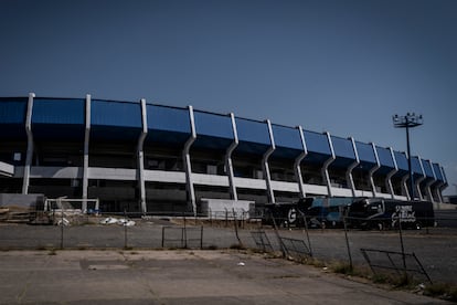 Una vista del exterior del estadio La Corregidora, escenario de partidos de la Copa del Mundo en 1986.