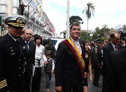 Rafael Correa este lunes en Quito