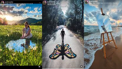 Capturas de pantalla del Instagram del experto en fotografía creativa Jordi Koalitic.