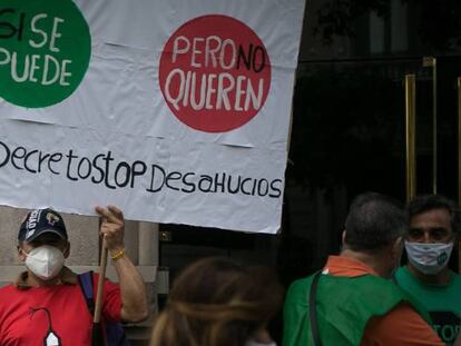 Protesta contra los desahucios.