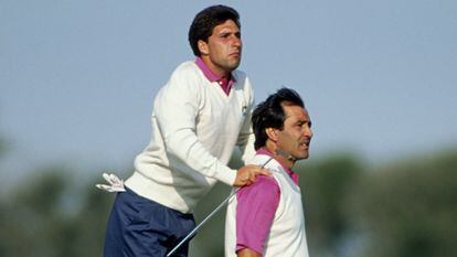 Olazabal y Ballesteros, en la Ryder de 1991.