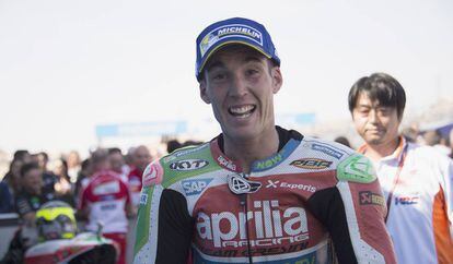 Aleix Espargaró, el pasado fin de semana en el circuito Motorland de Alacañiz.
