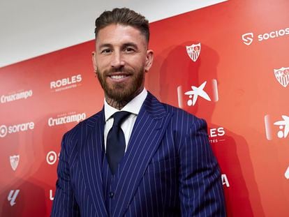 Imagen de la presentación de Sergio Ramos como jugador del Sevilla en septiembre.