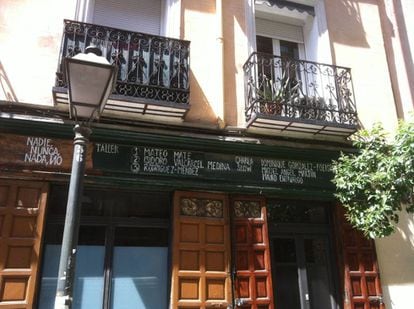 Fachada del espacio Nadie Nunca Nada No en Madrid.
