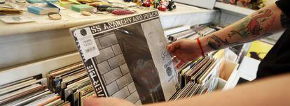 Una tienda de vinilos en Madrid.