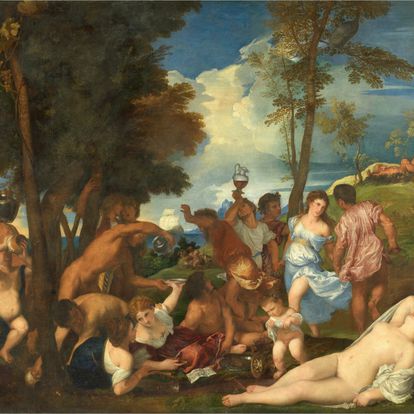 . La bacanal de los andrios
Tiziano
Óleo sobre lienzo, 175 x 193 cm
1523-26
Madrid, Museo Nacional del Prado
