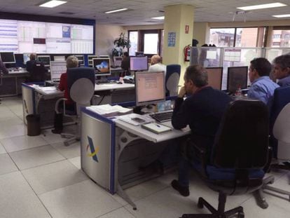 Centro de control de la Agencia Tributaria.