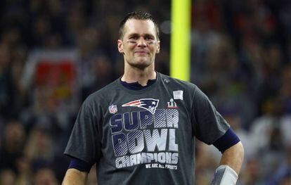 Brady tras ganar el Super Bowl