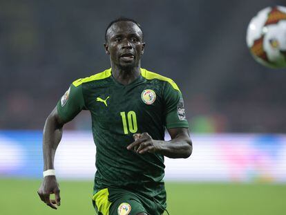 Sadio Mané durante un partido con Senegal este año.