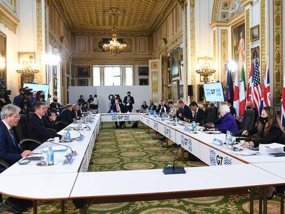 Reunión de los ministros de finanzas del G7 en Londres.