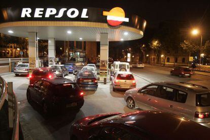 Gasolinera de Repsol en Madrid en una imagen de archivo.