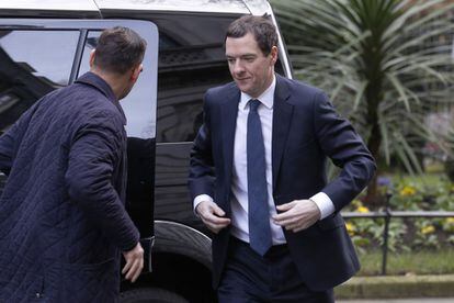 El canciller del Exchequer británico, George Osborne, el pasado sábado en Londres.