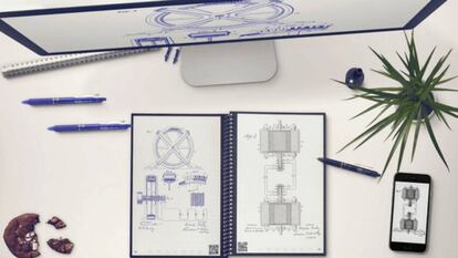 El Everlast Notebook, que permite subir la información a la nube escaneando la página con una aplicación móvil.