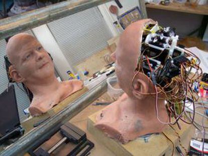 Una de las cabezas de Hanson Robotics.