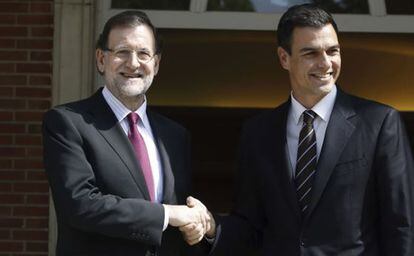 Rajoy y S&aacute;nchez, en la reuni&oacute;n que mantuvieron el julio.