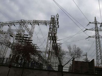 Una torre eléctrica de Endesa en Barcelona.