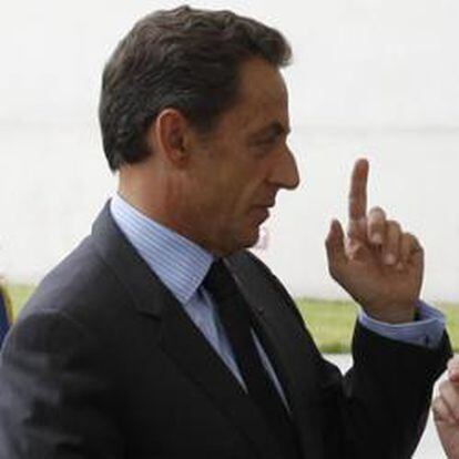 La canciller Angela Merkel y el presidente francés, Nicolas Sarzoky.