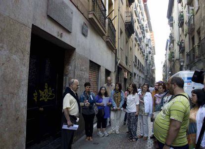 Una de las visitas guiadas para recrear la figura de Miguel de Unamuno, en Bilbao.