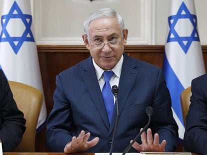 El primer ministro de Israel, Benjam&iacute;n Netanyahu, en una reuni&oacute;n del Gobierno.