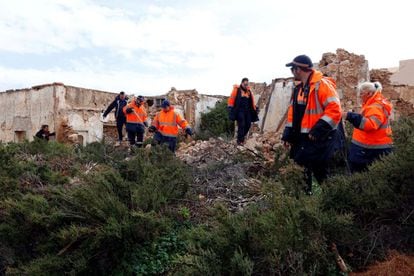 El dispositivo de búsqueda que intenta localizar a Gabriel Cruz, el niño de 8 años desaparecido el pasado martes en Las Hortichuelas, Níjar (Almería), el 2 de marzo.