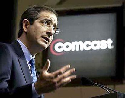 El presidente de Comcast, durante su comparecencia ante la prensa