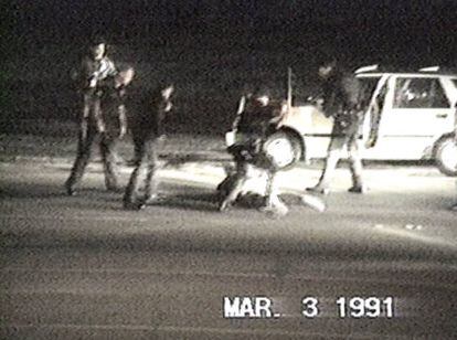 Fotograma del vídeo de la paliza a Rodney King.