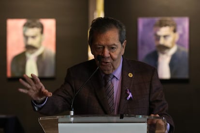 Porfirio Muñoz Ledo, en una exposición en la Cámara de Diputados en febrero de 2020.