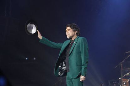 Joaquín Sabina, durant el seu concert a Madrid, el 16 de desembre passat.
