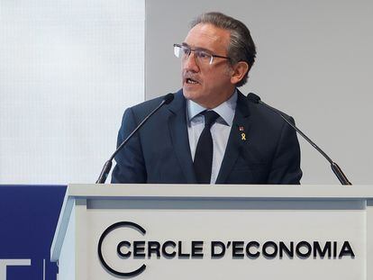 El conseller de Economía y Hacienda, Jaume Giró participa en la XXXVI Reunión del Cercle d'Economia este viernes.