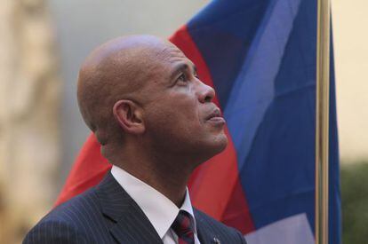 El presidente de Hait&iacute;, Michel Martelly, en Madrid en 2011.