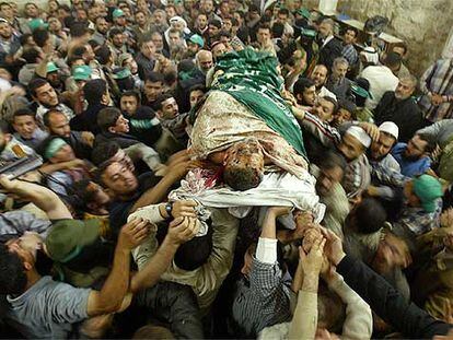 Entierro del líder de Hamás, Abdelaziz Rantisi, asesinado por Israel en 2004.
