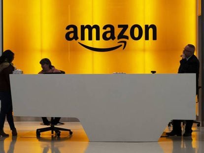 Recepción en la sede de Amazon en Nueva York