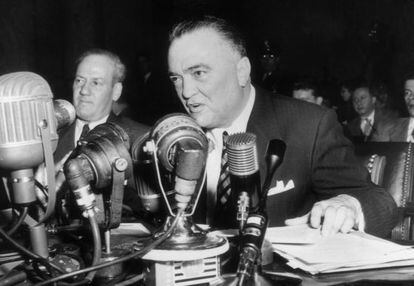J. Edgar Hoover, fundador y director del FBI, en 1953.
